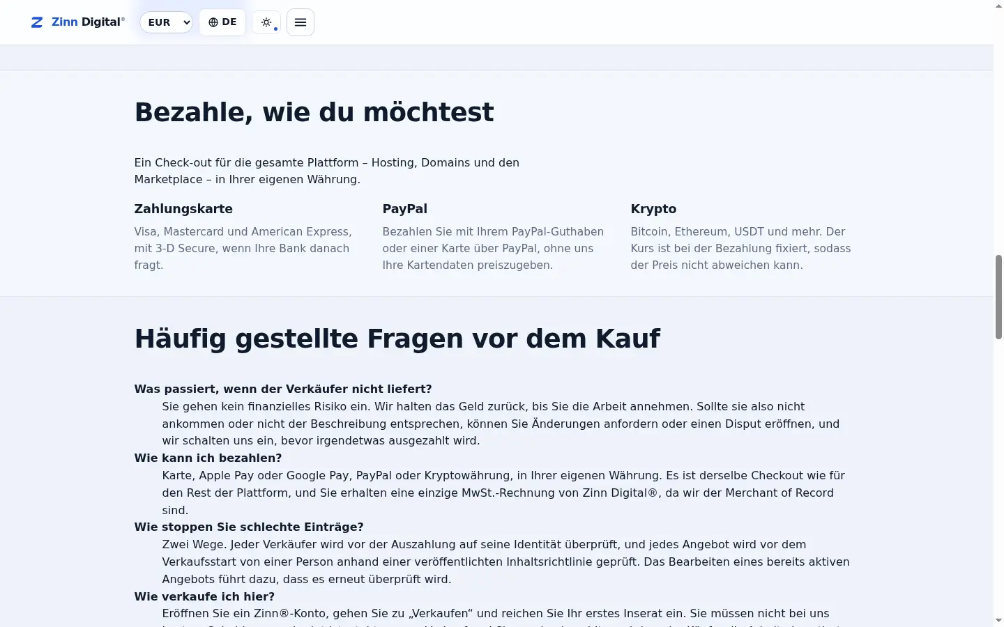 Kaufvorgang läuft
